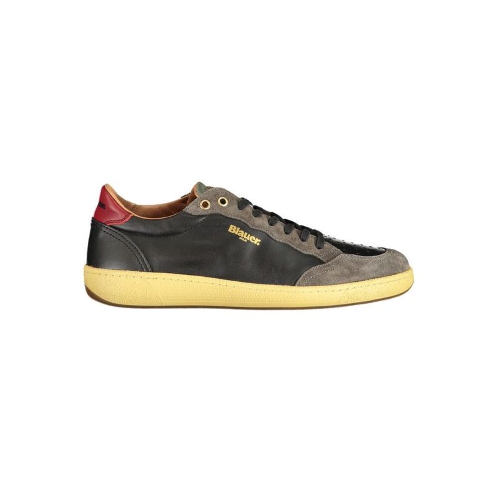 Blauer Black Leather Men Men's Sneaker